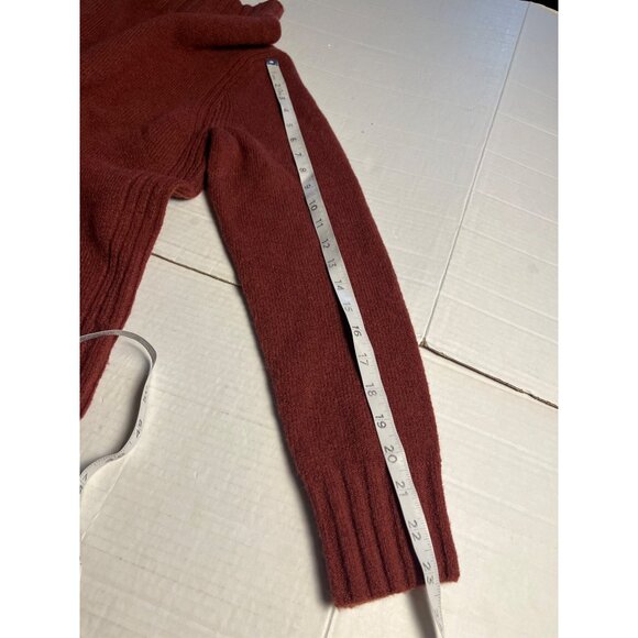Point Sur Wool Alpaca Blend High Mock Neck Sweater Rust Red Womens Size L - Picture 13 of 13